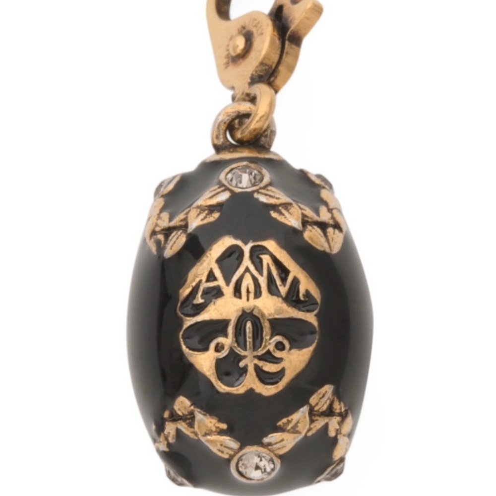 SOLD OUT EVERYWHERE!!! Stunning Alexander McQueen Crystal Embellished Egg Charm